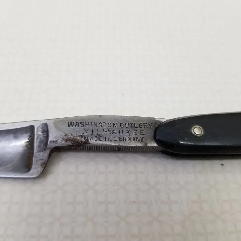 Washington Cutlery Co Germany King Of Whiskers Razor 1066 MILWAUKEE With‎ Case